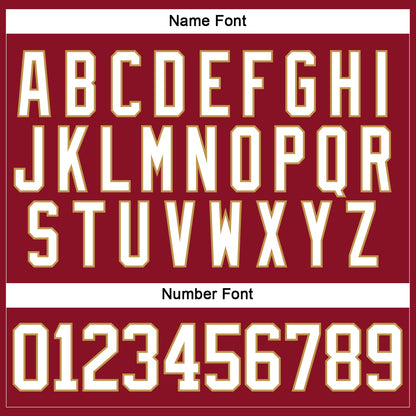 Custom Maroon White-Old Gold Hockey Lace Neck Jersey - Sky-Custom