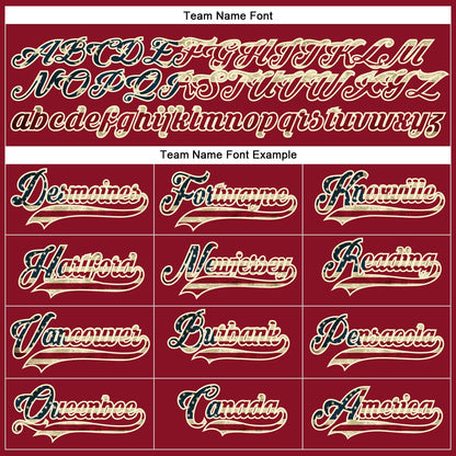 Custom Maroon Vintage USA Flag Cream-Black Hockey Lace Neck Jersey - Sky-Custom