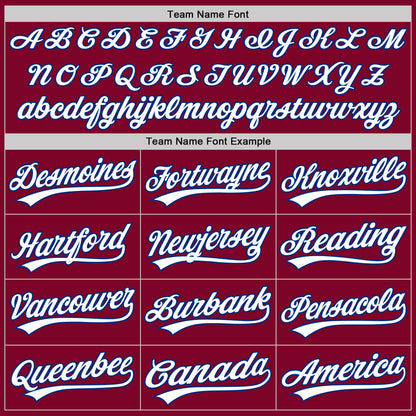 Custom Maroon White-Royal Authentic Throwback Baseball Jersey - Sky-Custom