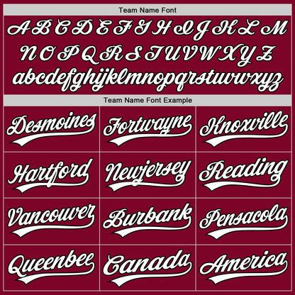 Custom Maroon White-Black Authentic Throwback Baseball Jersey - Sky-Custom