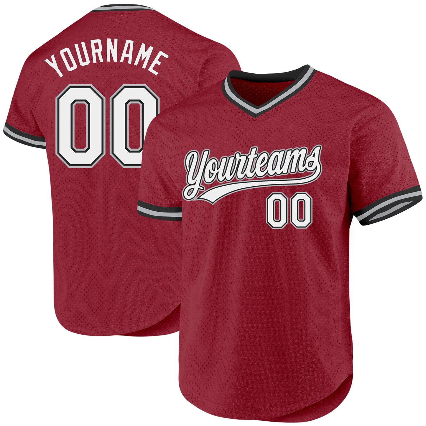 Custom Maroon Black-Gray Authentic Throwback Baseball Jersey - Sky-Custom