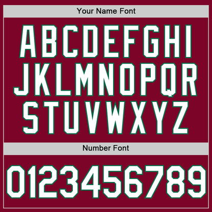 Custom Maroon White-Kelly Green Authentic Throwback Baseball Jersey - Sky-Custom