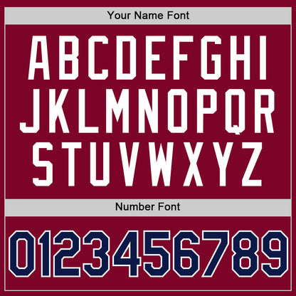 Custom Maroon Navy-White Authentic Throwback Baseball Jersey - Sky-Custom