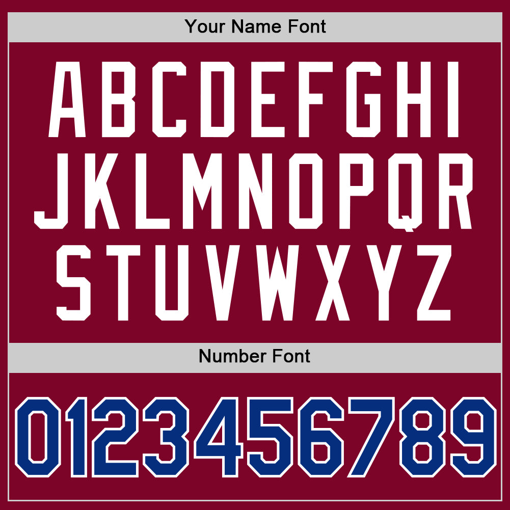 Custom Maroon Royal-White Authentic Throwback Baseball Jersey - Sky-Custom