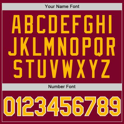 Custom Maroon Gold-White Authentic Throwback Baseball Jersey - Sky-Custom