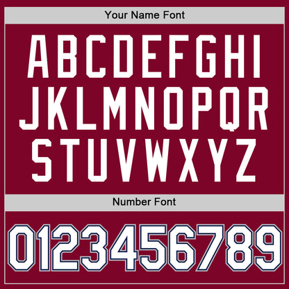 Custom Maroon Navy-Gray Authentic Throwback Baseball Jersey - Sky-Custom