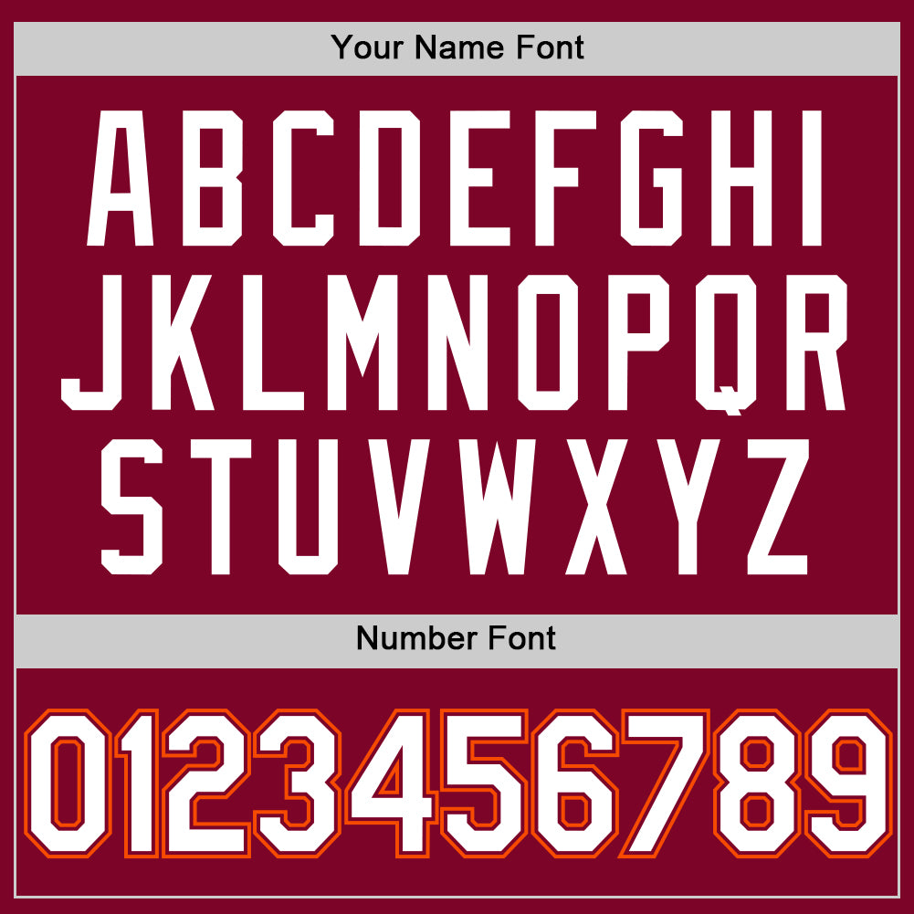 Custom Maroon White-Orange Authentic Throwback Baseball Jersey - Sky-Custom