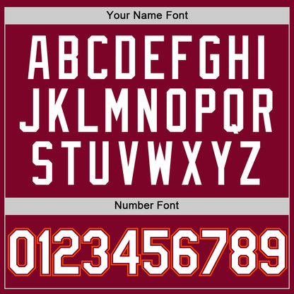 Custom Maroon White-Orange Authentic Throwback Baseball Jersey - Sky-Custom