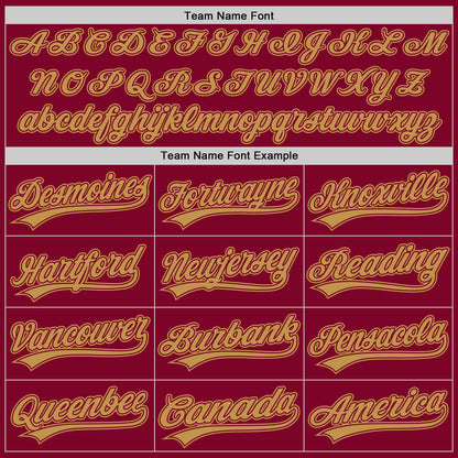 Custom Maroon Old Gold-Black Authentic Throwback Baseball Jersey - Sky-Custom