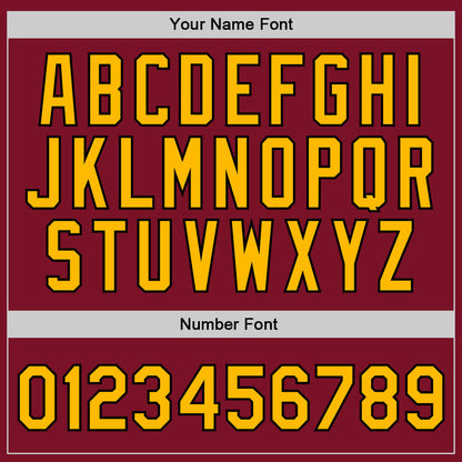 Custom Maroon Gold-Black Authentic Throwback Basketball Jersey - Sky-Custom