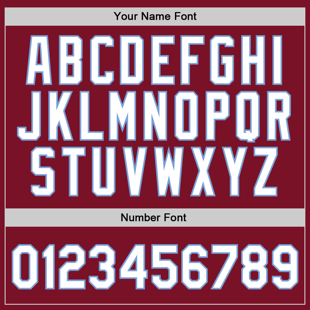 Custom Maroon White-Light Blue Authentic Throwback Basketball Jersey - Sky-Custom