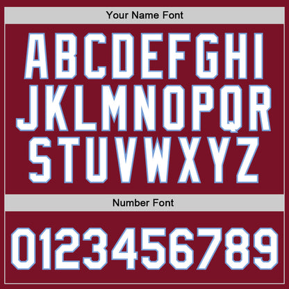 Custom Maroon White-Light Blue Authentic Throwback Basketball Jersey - Sky-Custom