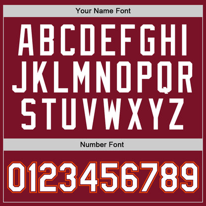 Custom Maroon White-Orange Authentic Throwback Basketball Jersey - Sky-Custom