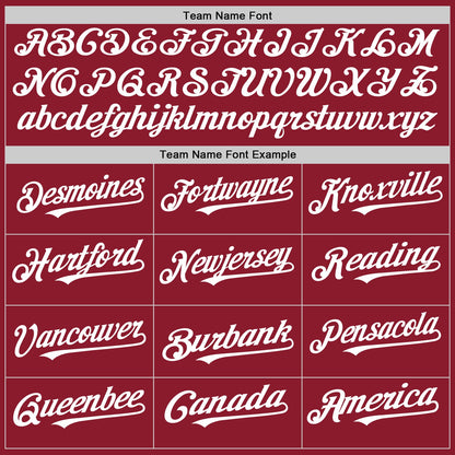 Custom Maroon White Mesh Authentic Throwback Baseball Jersey - Sky-Custom