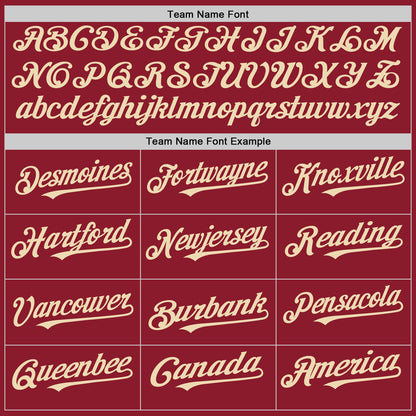 Custom Maroon Cream Mesh Authentic Throwback Baseball Jersey - Sky-Custom