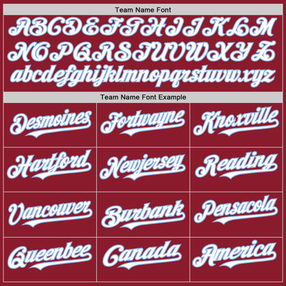 Custom Maroon White-Light Blue Mesh Authentic Throwback Baseball Jersey - Sky-Custom