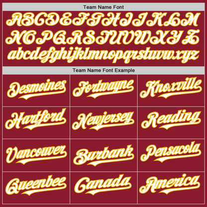 Custom Maroon White-Gold Mesh Authentic Throwback Baseball Jersey - Sky-Custom