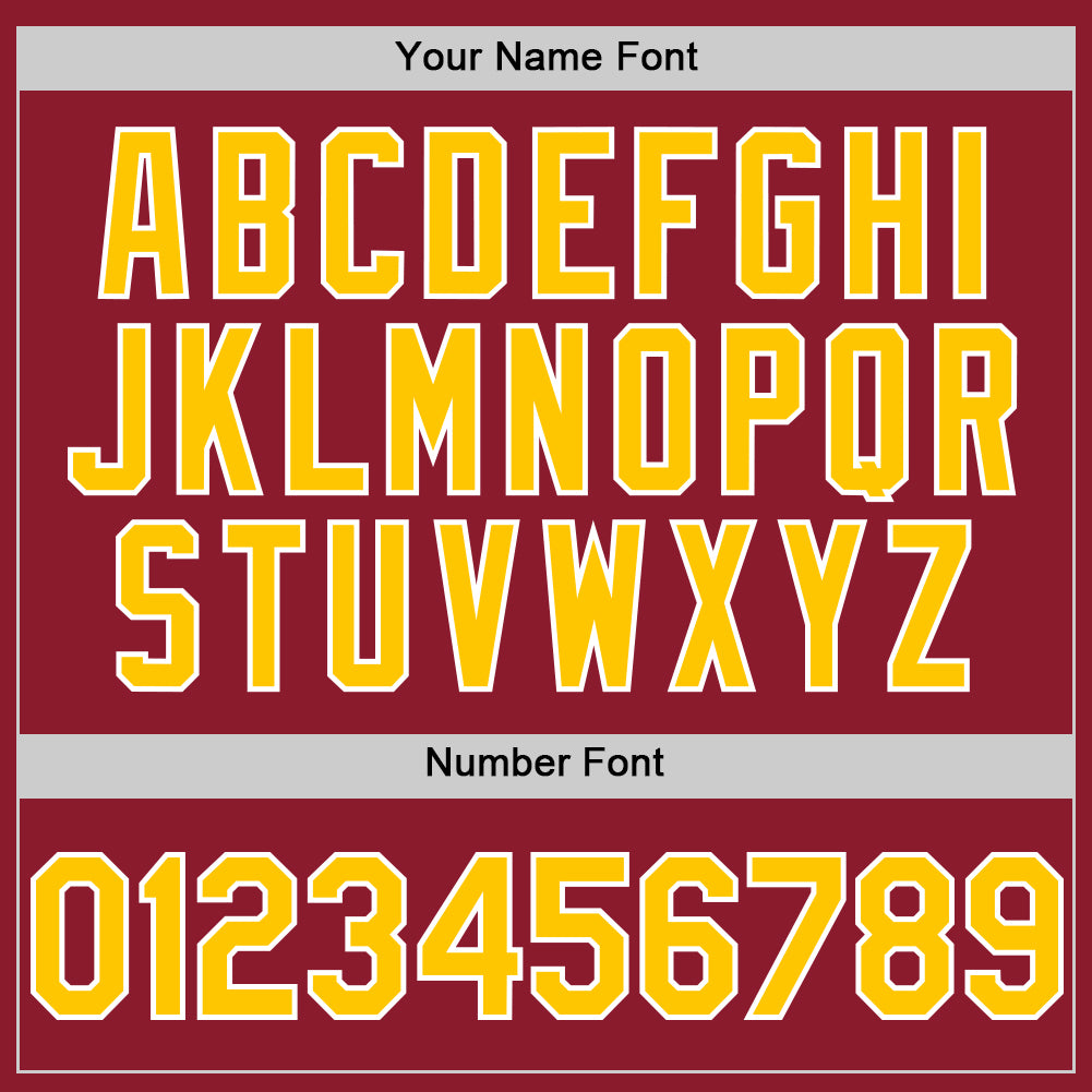 Custom Maroon Yellow-White Mesh Authentic Throwback Baseball Jersey - Sky-Custom