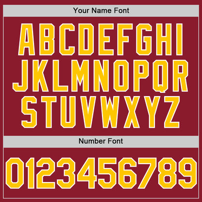 Custom Maroon Yellow-White Mesh Authentic Throwback Baseball Jersey - Sky-Custom