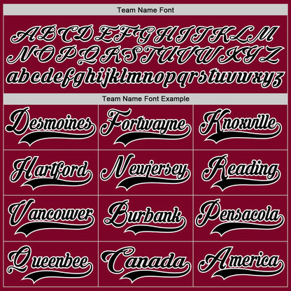 Custom Maroon Black-White Hockey Lace Neck Jersey - Sky-Custom