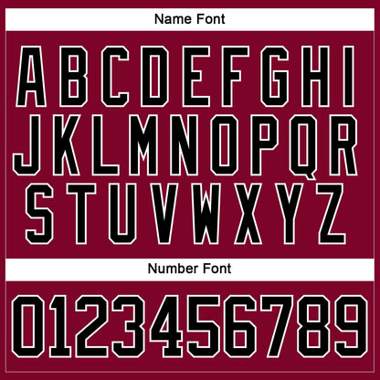 Custom Maroon Black-White Hockey Lace Neck Jersey - Sky-Custom