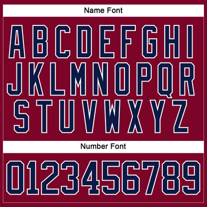 Custom Maroon Navy-White Hockey Lace Neck Jersey - Sky-Custom