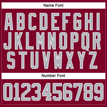Custom Maroon Gray-White Hockey Lace Neck Jersey - Sky-Custom