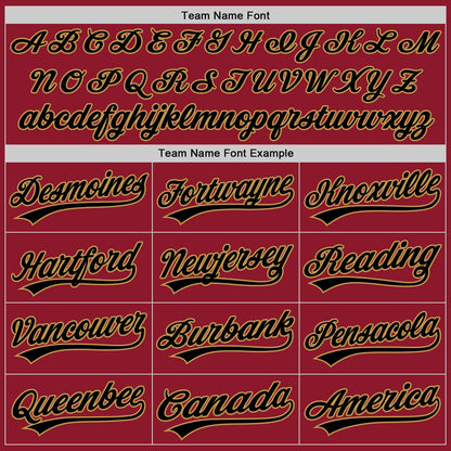 Custom Maroon Black-Old Gold Authentic Throwback Baseball Jersey - Sky-Custom