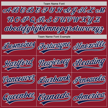 Custom Maroon Navy-White Authentic Throwback Baseball Jersey - Sky-Custom