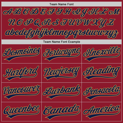 Custom Maroon Navy-Old Gold Authentic Throwback Baseball Jersey - Sky-Custom