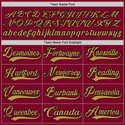 Custom Maroon Old Gold-Black Hockey Jersey - Sky-Custom
