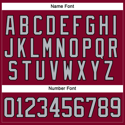 Custom Maroon Gray-Black Hockey Jersey - Sky-Custom