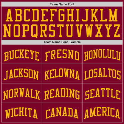 Custom Maroon Gold-White Authentic Throwback Basketball Jersey - Sky-Custom