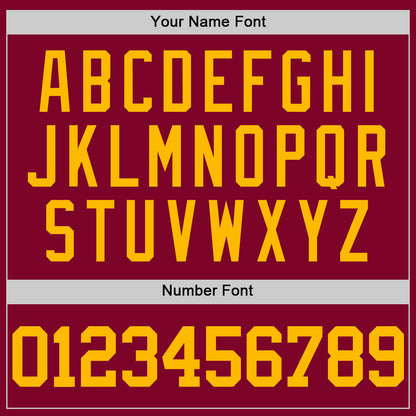Custom Maroon Gold-White Authentic Throwback Basketball Jersey - Sky-Custom