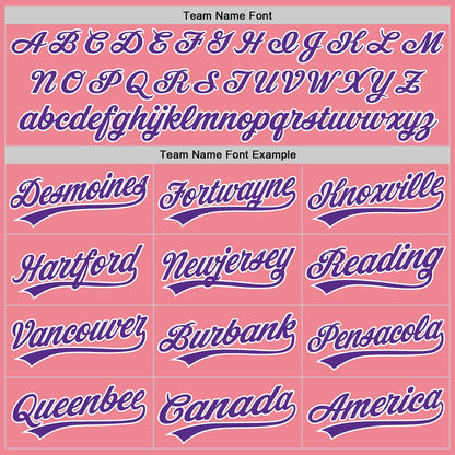 Custom Medium Pink Purple-White Authentic Baseball Jersey - Sky-Custom