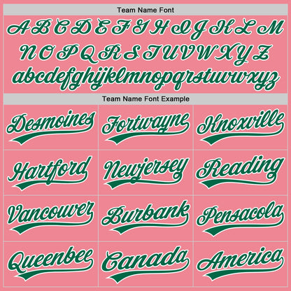 Custom Medium Pink Kelly Green-White Authentic Baseball Jersey - Sky-Custom