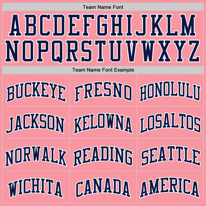 Custom Medium Pink Navy-White Authentic Basketball Jersey - Sky-Custom