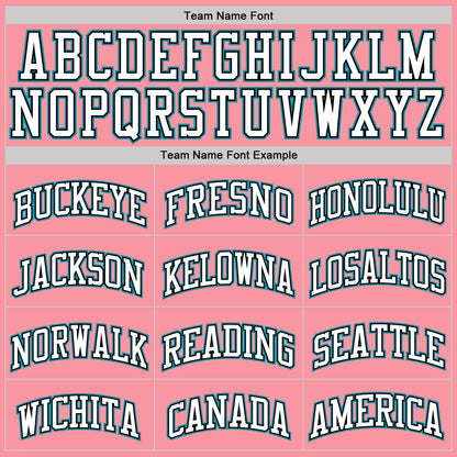 Custom Medium Pink White Black-Teal Authentic Basketball Jersey - Sky-Custom