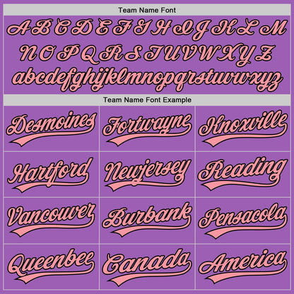 Custom Medium Purple Medium Pink-Black Authentic Baseball Jersey - Sky-Custom
