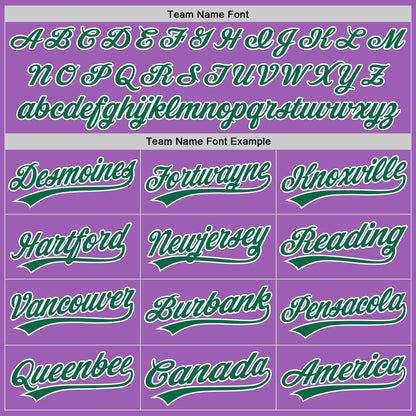 Custom Medium Purple Kelly Green-White Authentic Baseball Jersey - Sky-Custom