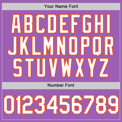 Custom Medium Purple White-Orange Authentic Baseball Jersey - Sky-Custom