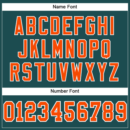 Custom Midnight Green Orange-White Mesh Authentic Football Jersey - Sky-Custom
