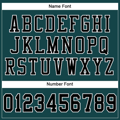 Custom Midnight Green Black-White Mesh Authentic Football Jersey - Sky-Custom