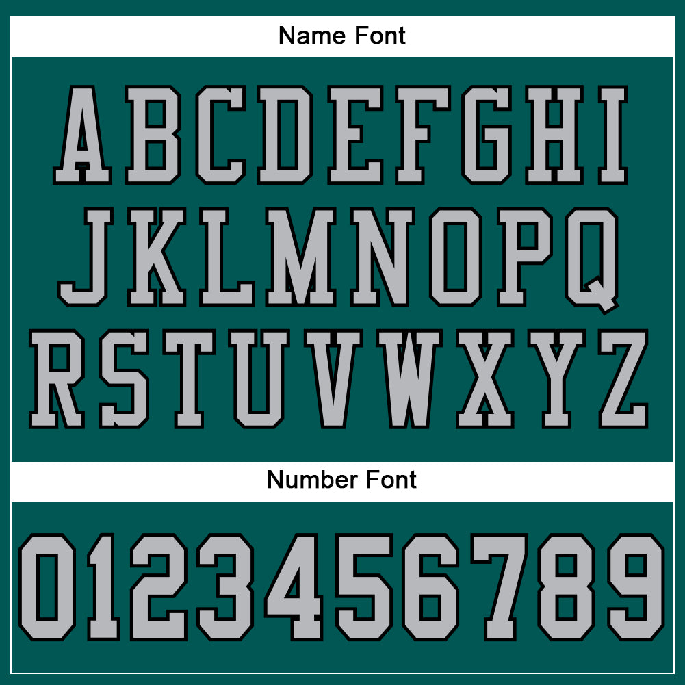 Custom Midnight Green Gray-Black Mesh Authentic Football Jersey - Sky-Custom