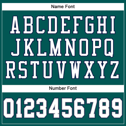 Custom Midnight Green White Gray-Navy Mesh Authentic Football Jersey - Sky-Custom