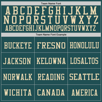 Custom Midnight Green Vintage USA Flag-City Cream Mesh Authentic Football Jersey - Sky-Custom