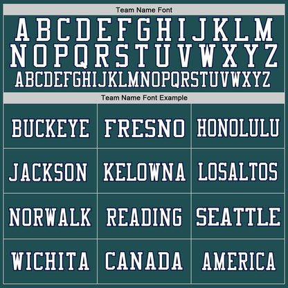 Custom Midnight Green Navy-White Mesh Authentic Throwback Football Jersey - Sky-Custom