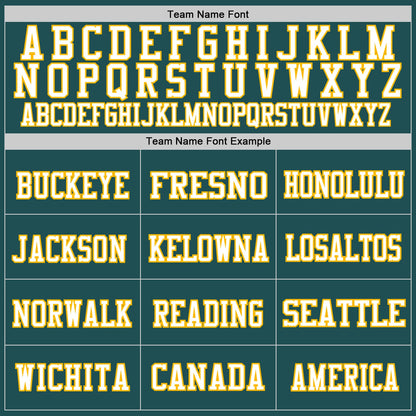 Custom Midnight Green White-Gold Mesh Authentic Throwback Football Jersey - Sky-Custom