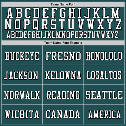 Custom Midnight Green White-Black Mesh Authentic Throwback Football Jersey - Sky-Custom