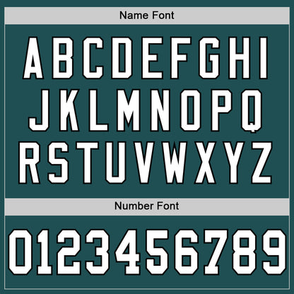 Custom Midnight Green White-Black Mesh Authentic Throwback Football Jersey - Sky-Custom